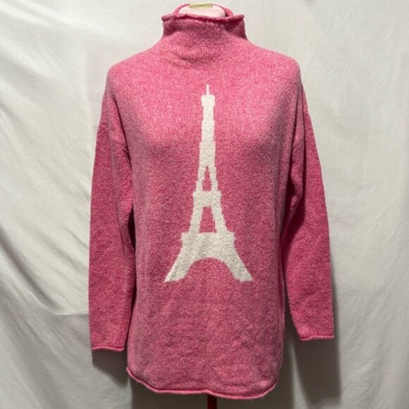 Cupcakes and Cashmere Pink Turtleneck Sweater - Picture 1 of 7